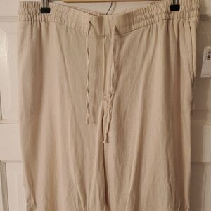 Old Navy Women's Cream Linen Pants